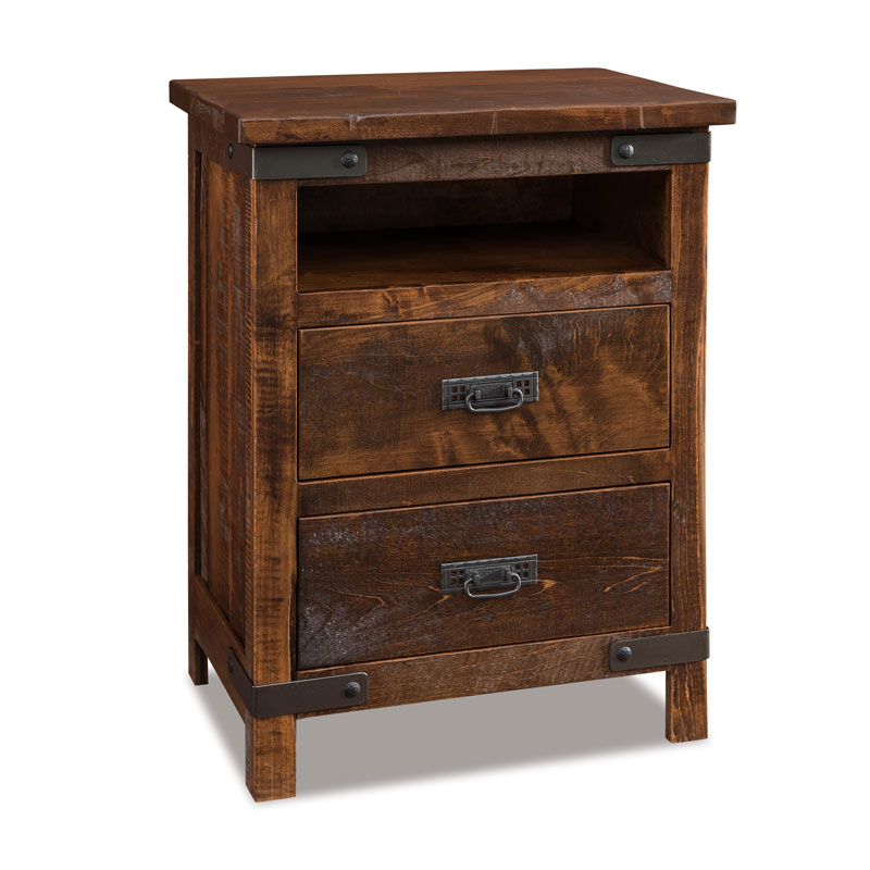 Ironwood 2 Drawer Nightstand w/opening