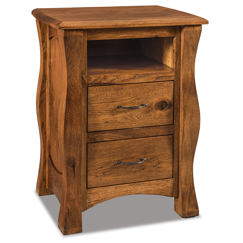 Reno 2 Drawer Nightstand with opening