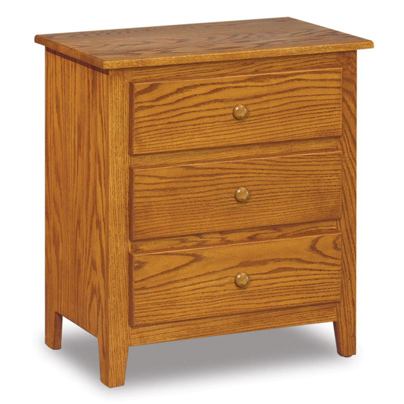 Shaker J&R 3 Drawer Nightstand 29"H