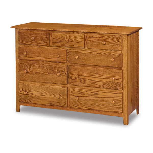 Shaker J&R 59\" 9 Drawer Dresser