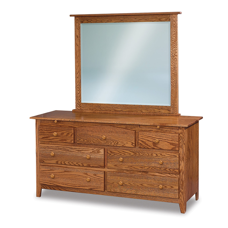 Shaker J&R 7 Drawer, 2 Jewelry Drawer Dresser