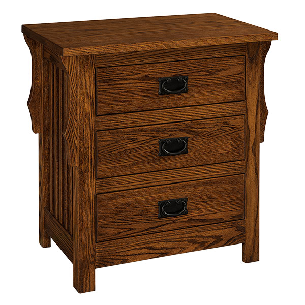 Stick Mission 3 Drawer Nightstand