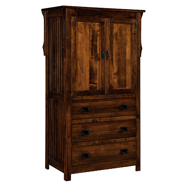 Stick Mission 3 Drawer Armoire