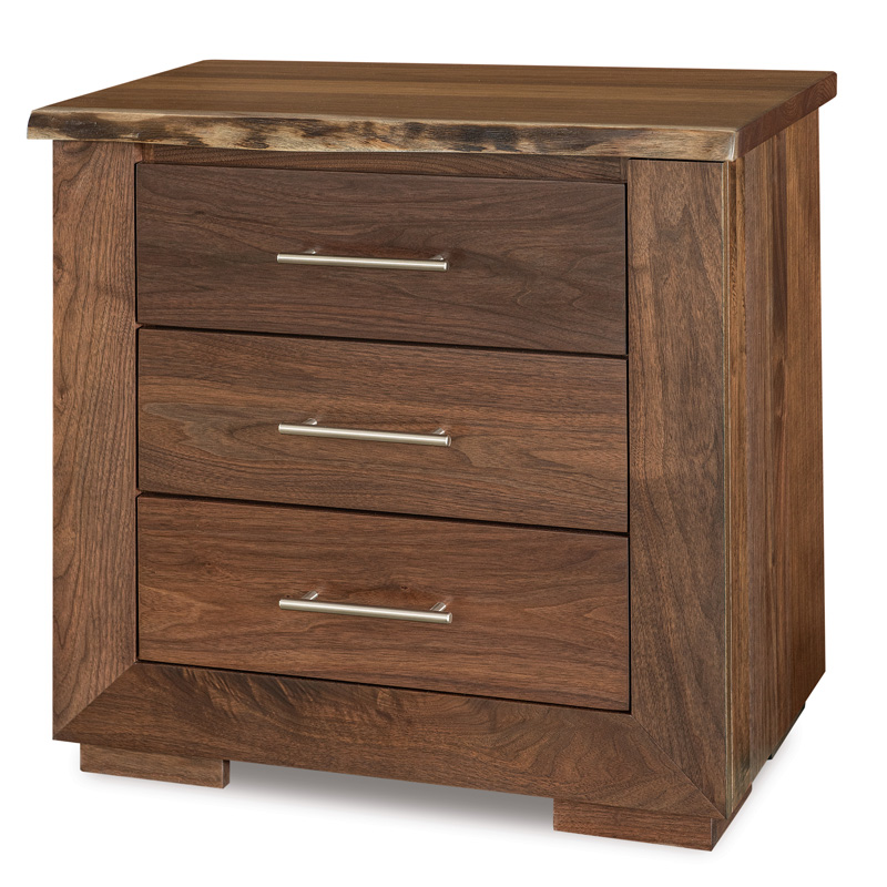 Live Wood 3 Drawer Nightstand 28"W