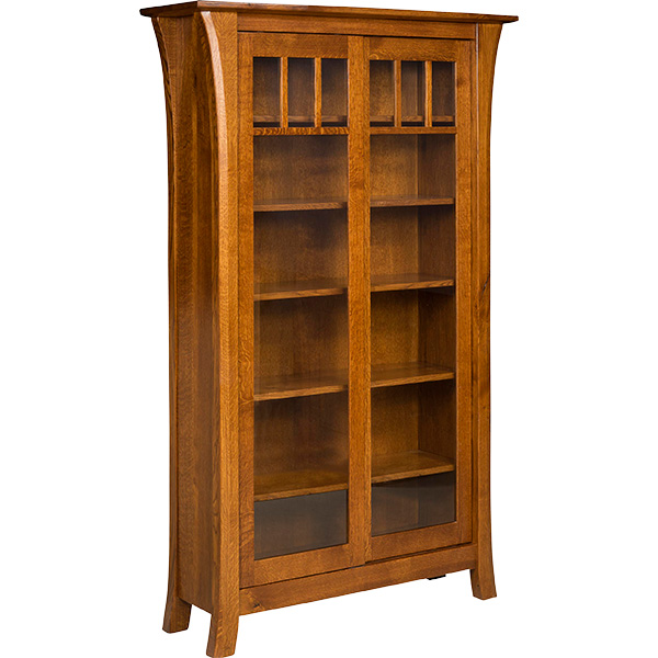 Enfield Bookcase with Sliding Doors