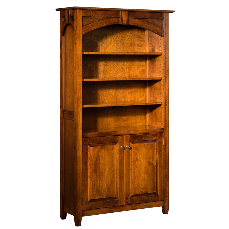 Kensing Bookcase With Doors, Real Wood Bookcases With Doors