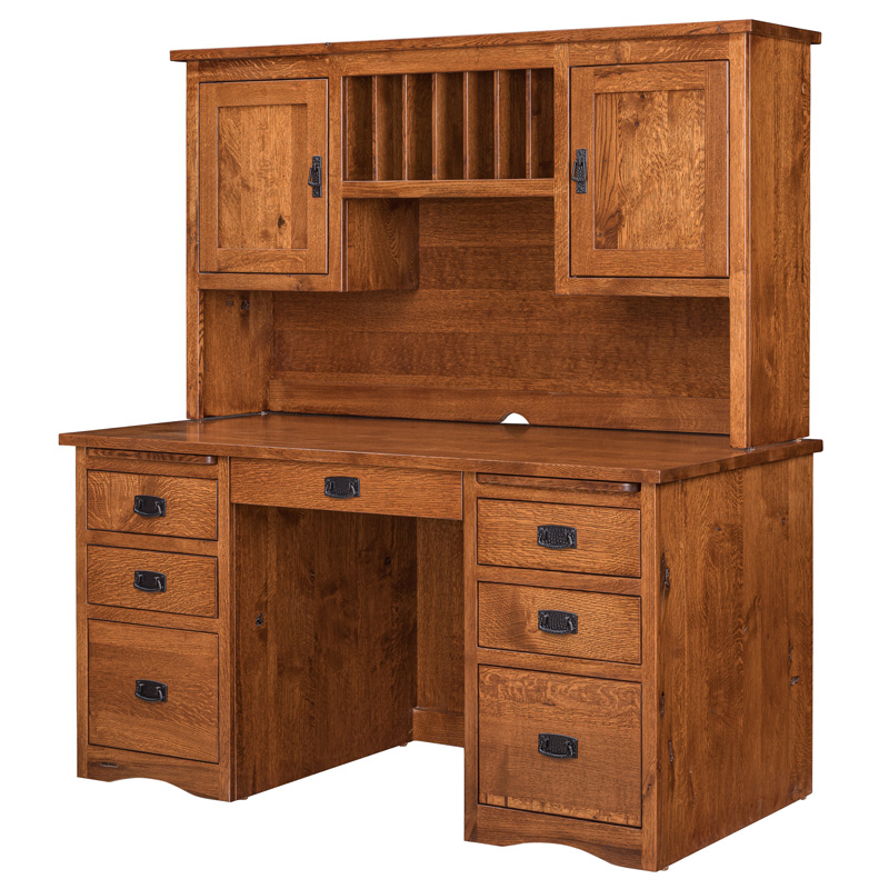 Mission Double Pedestal Desk 60\"