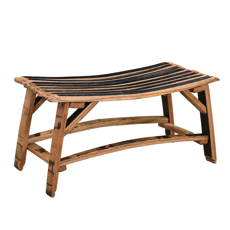 Barrel shop stave bench