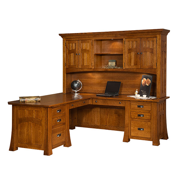 Bridgefort Mission Corner Desk 74x88 Shipshewana Furniture Co