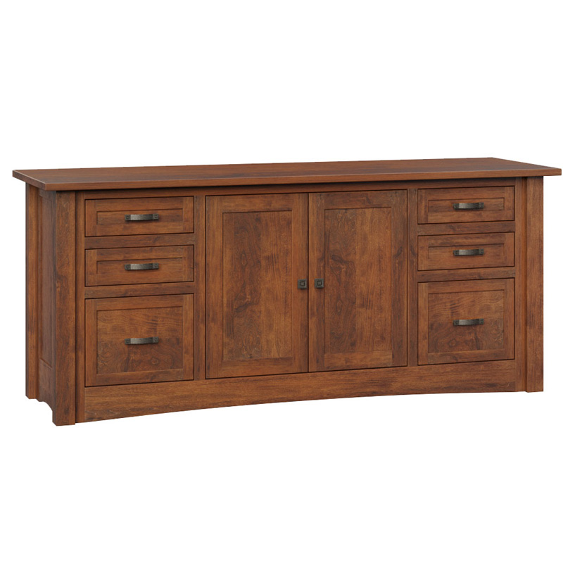 Ascot Credenza 2 Door - 6 Drawer