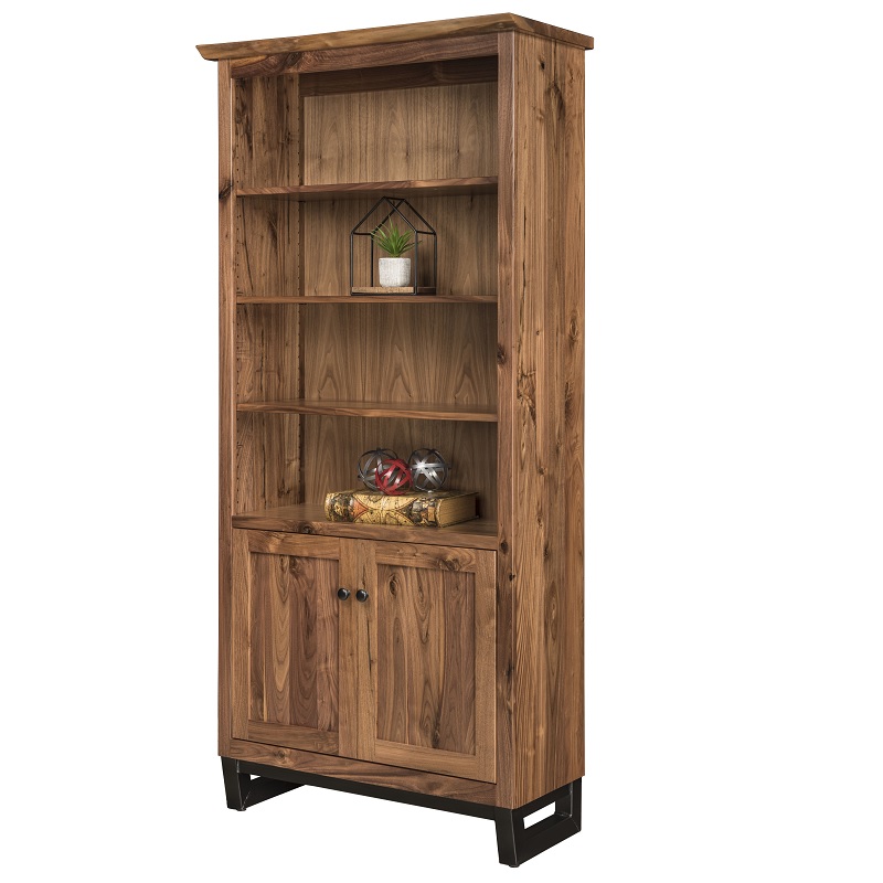 Adona Bookcase w-Bottom Doors