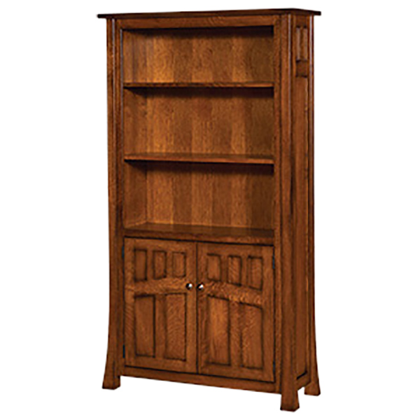 Bridgefort Mission Bookcase with Doors