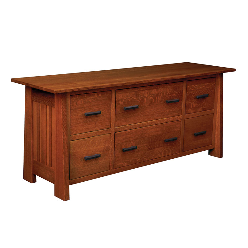 Freemont Mission Credenza - 2 Lateral File, 4 Standard File