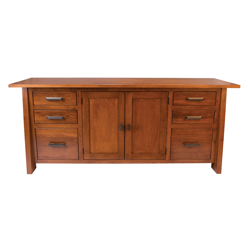 Freemont Mission Credenza - 2 Doors, 6 Drawers