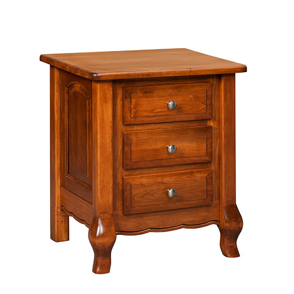 French Country 3 Drawer Nightstand