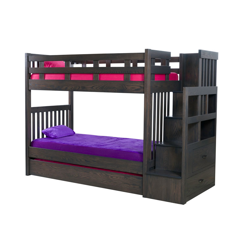 Kingsport Bunk Bed W Staircase Option, How To Separate Bunk Beds With Stairs