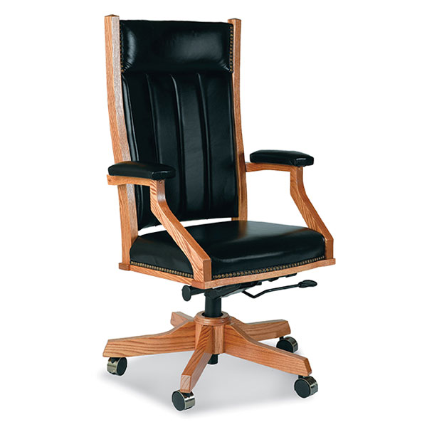 Mission Desk Chair with Padded Arms