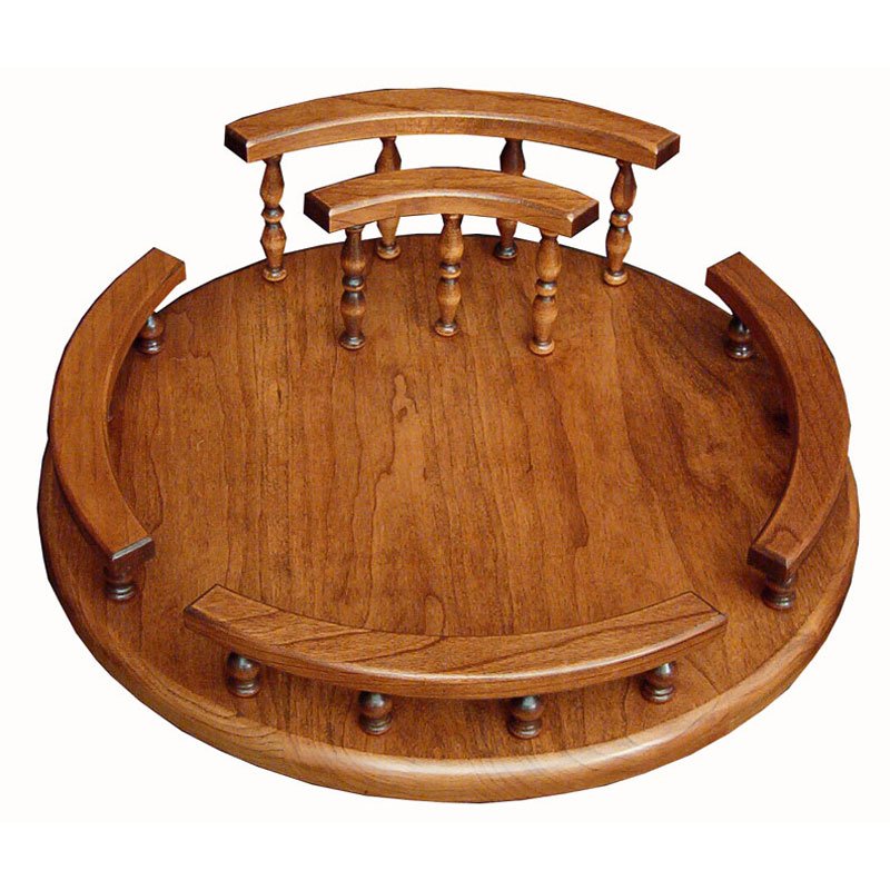 Lazy Susan - Cherry w/ Napkin Holder