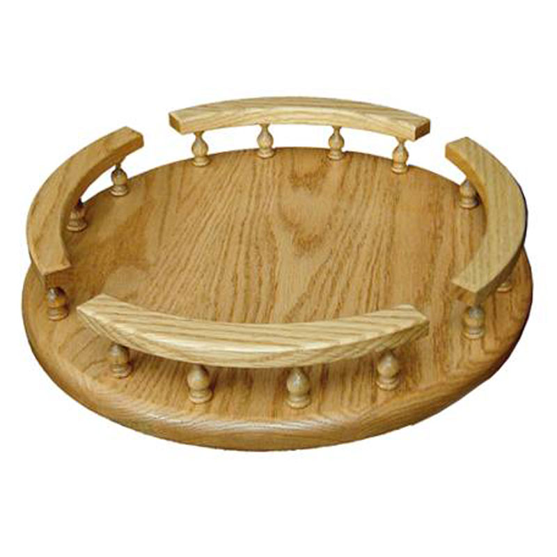 Lazy Susan - Oak w/ Rail