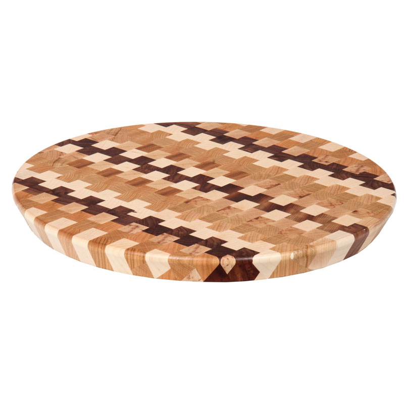 Lazy Susan End Grain Checkered