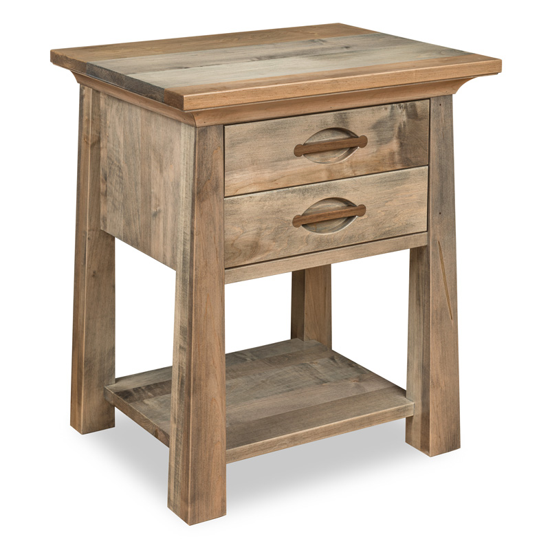 Edgewood 2 Drawer Open Nightstand