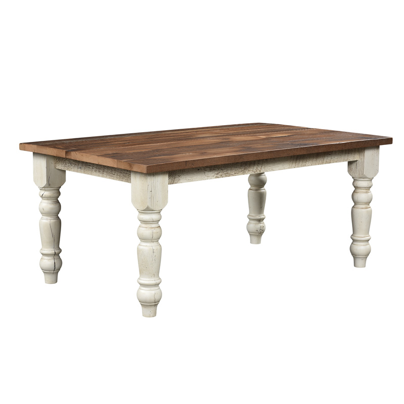 Urban Farmhouse Dining Table - Solid Top