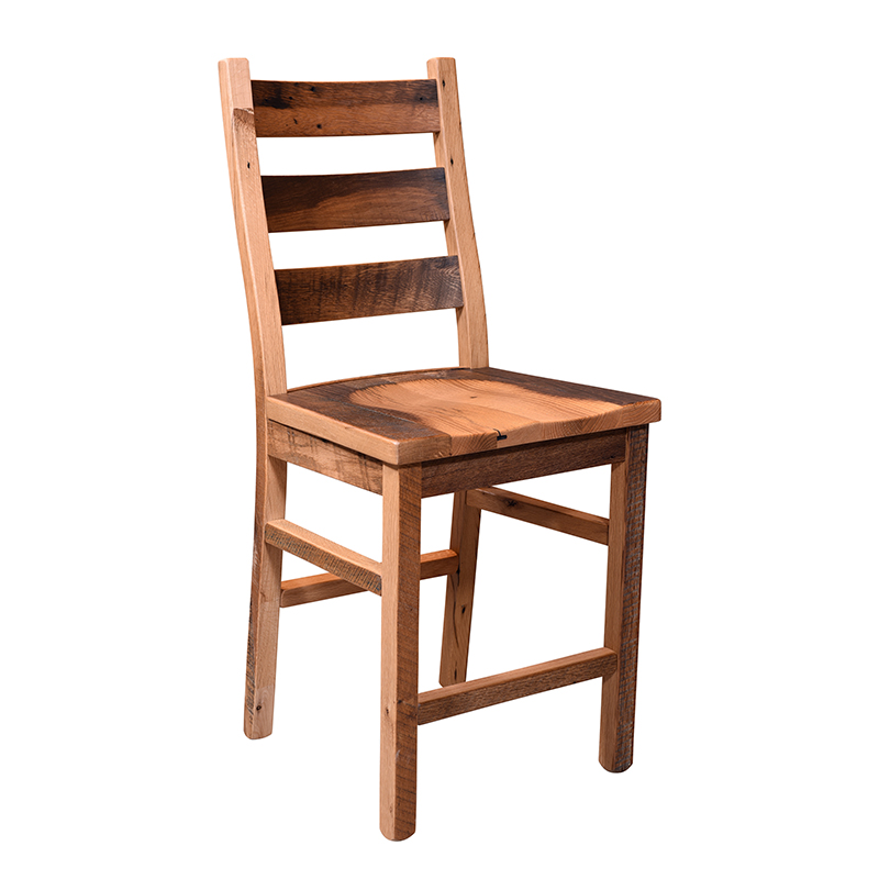 Ladder Back Stationary Barstool