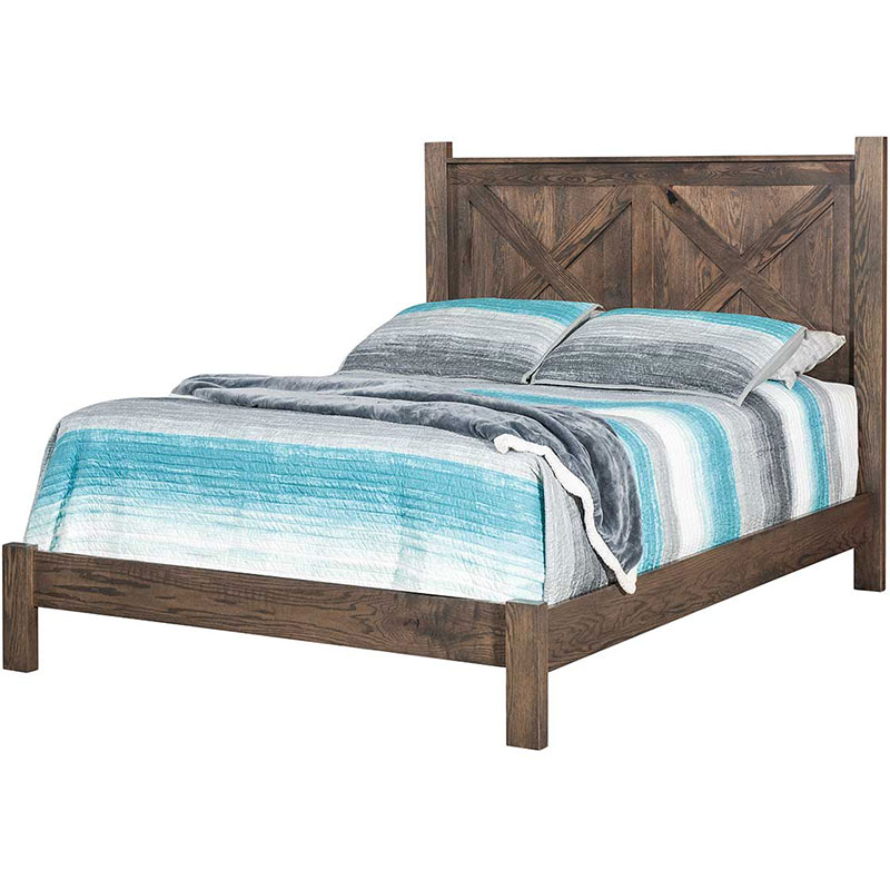 Rustic Farmhouse Bed - Low Footrail
