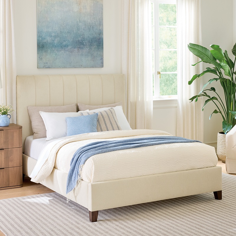 Carmine Bed w/ Fabric Headboard