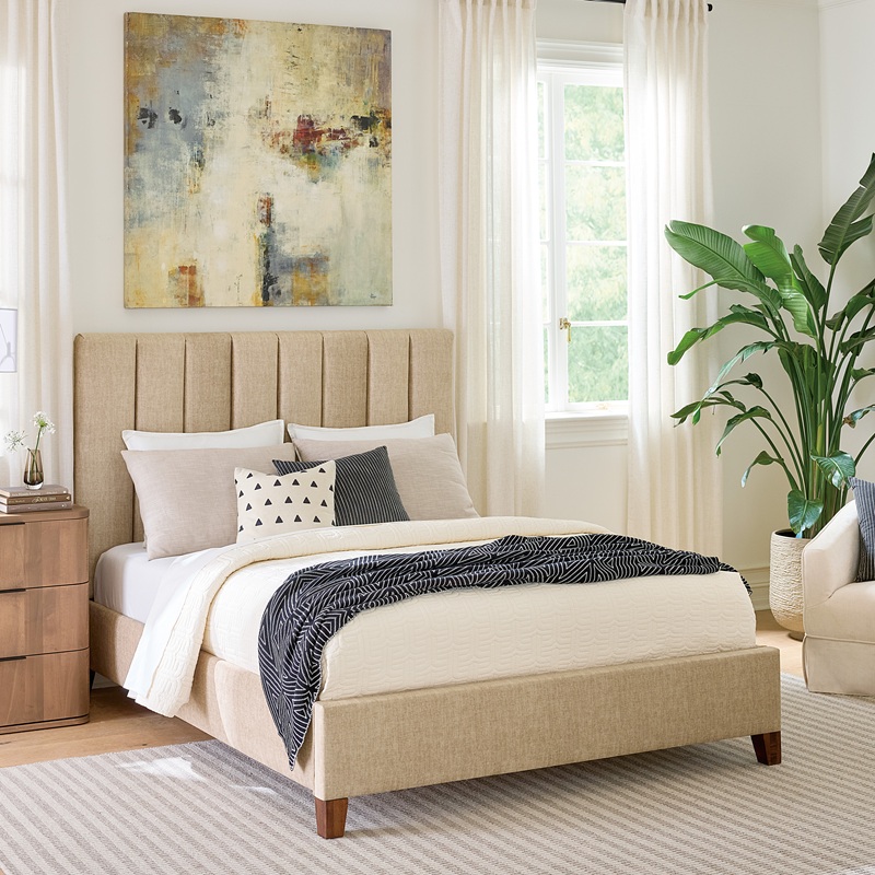 Celina Bed w/ Fabric Headboard