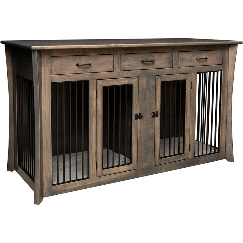 Caledonia Double Pet Cabinet - Metal Slats