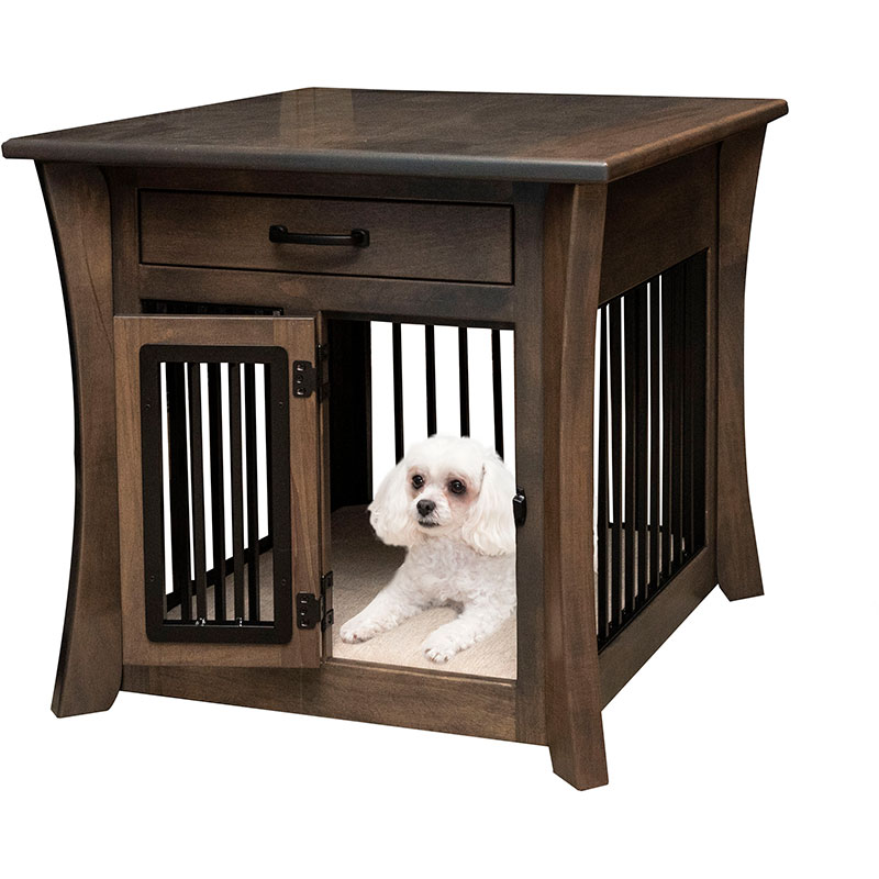 Caledonia Pet End Table - Metal Slats