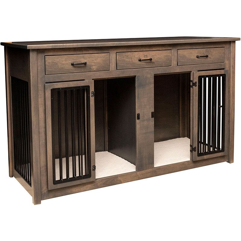 Carson Double Pet Cabinet - Metal Slats, 42H