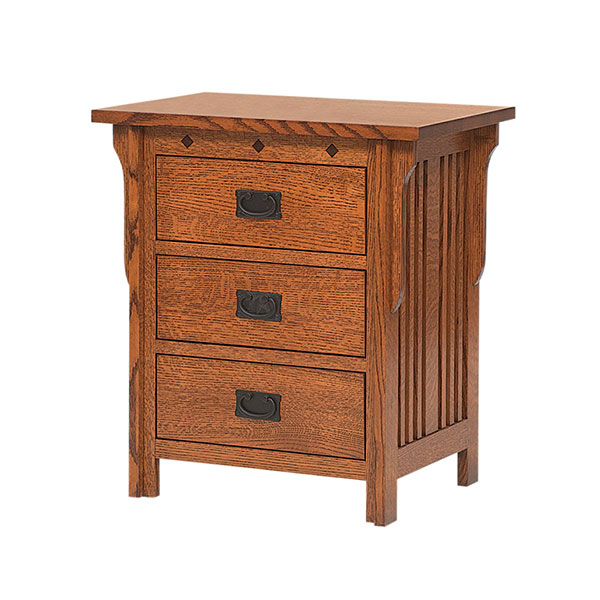 Royal Mission 3 Drawer Nightstand