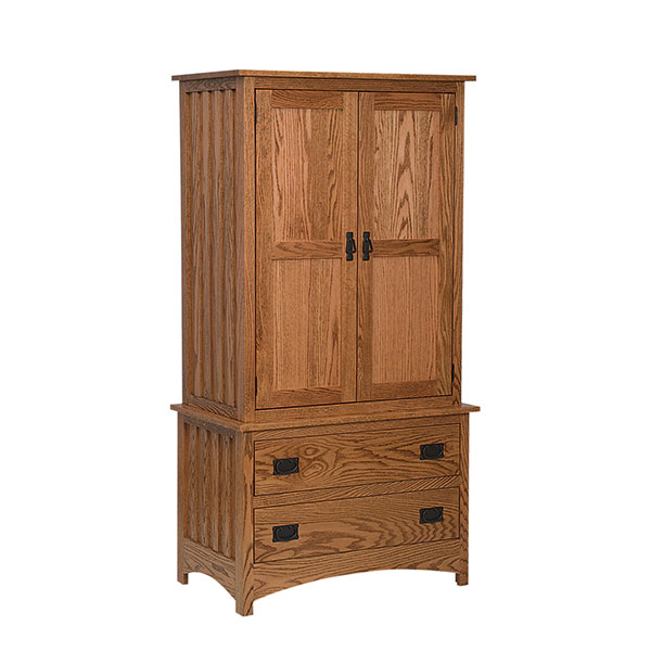 Schwartz Mission Chest on Chest Armoire