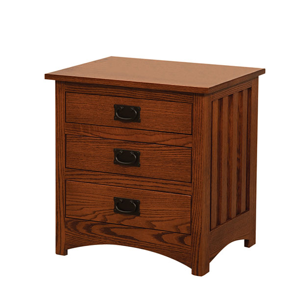 Schwartz Mission 3 Drawer Nightstand