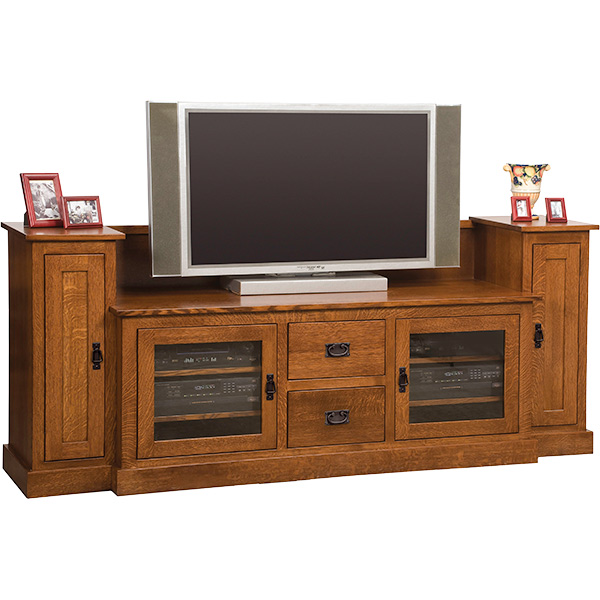 Mission TV Stand with Towers (60\" TV Space)