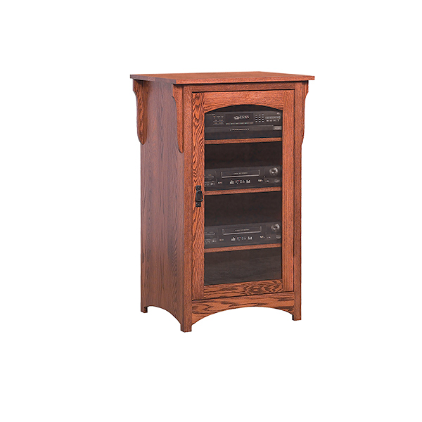 Mission Stereo Cabinet w Corbels Amish Furniture by Shipshewana