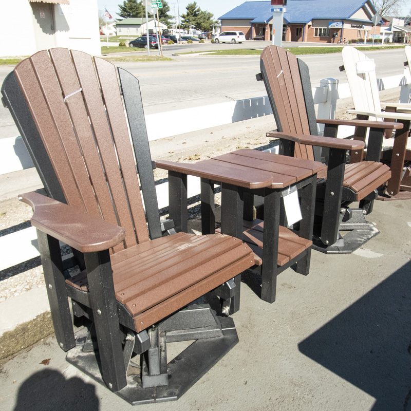Adirondack Swivel Glider - Black & Tudor Brown
