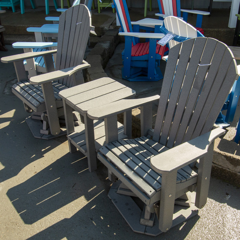 Adirondack Swivel Glider - Dark Gray