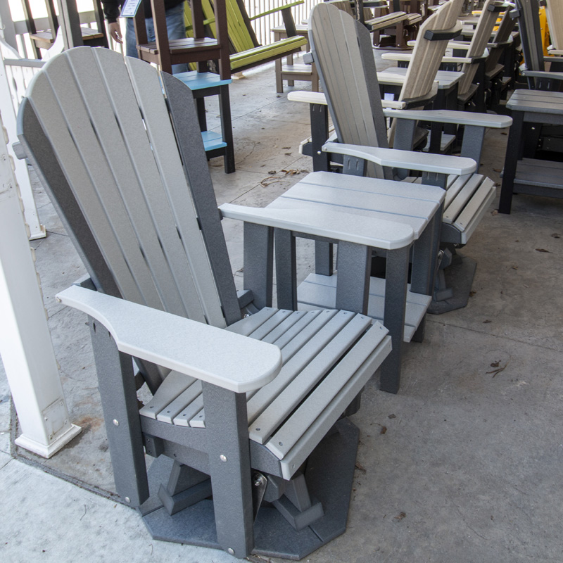 Adirondack Swivel Glider - Dark Grey & Light Grey
