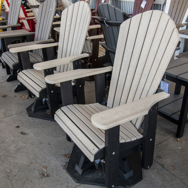 Adirondack Swivel Glider - Black & Birch