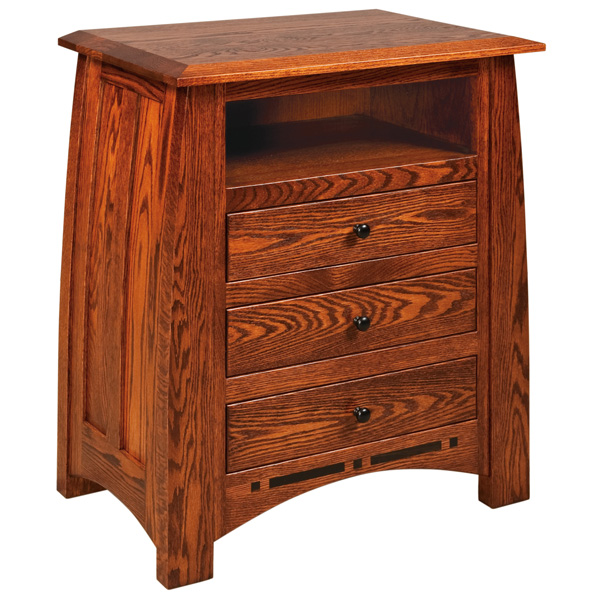Boulder Creek 3 Drawer Nightstand with Opening