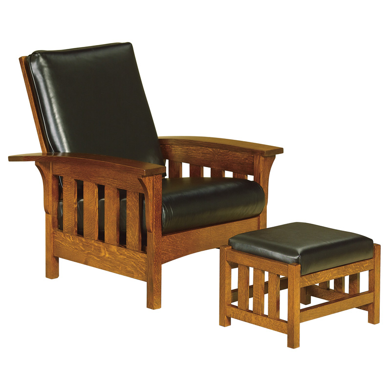 Bow Arm Slat Morris Chair