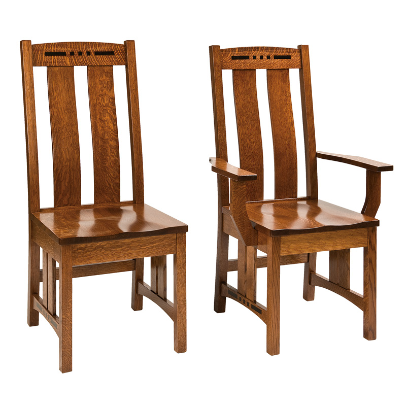 Amish wood dining chairs best sale