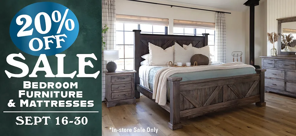 Bedroom Furniture Sale - 20% off till September 30th