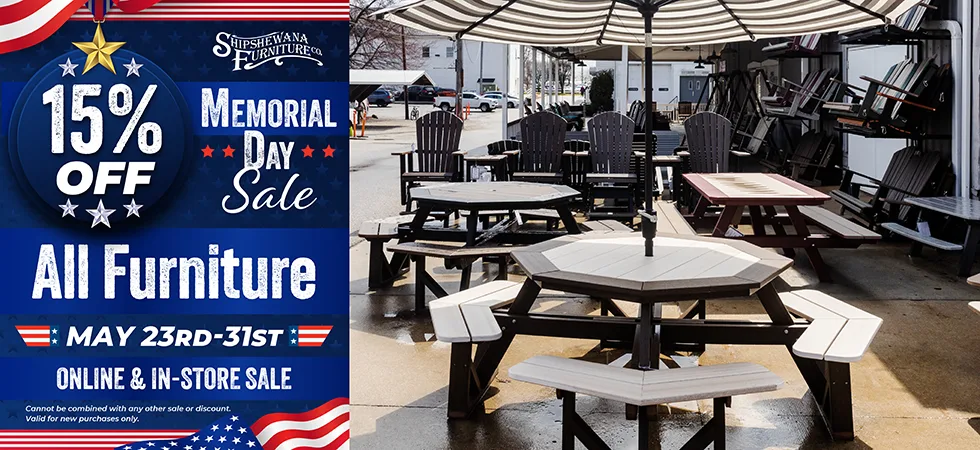 Memorial Day Furniture Sale - 15% off