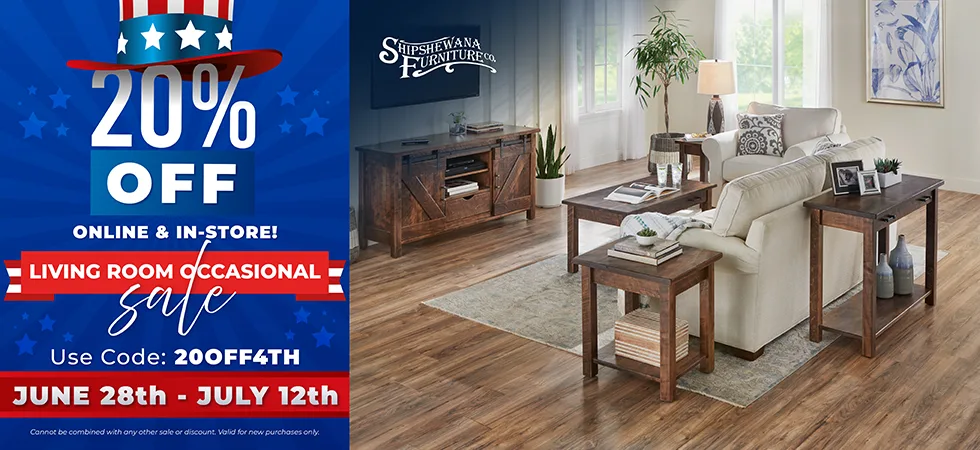 Occasional Furniture Sale - 20% off