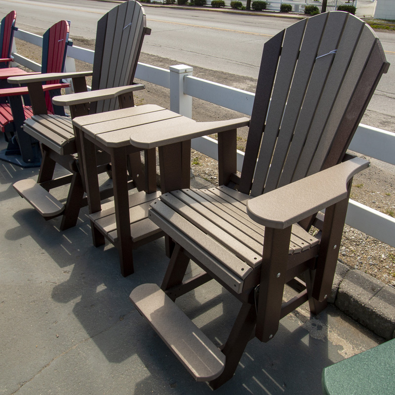 Counter Height Glider - Tudor Brown & Weathered Wood