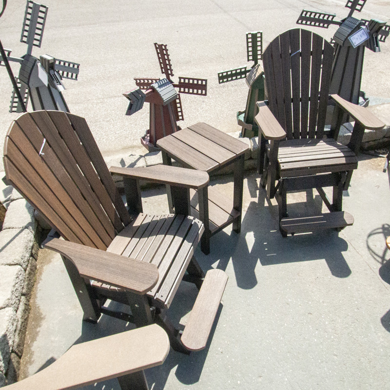Counter Height Glider - Black & Brazilian Walnut